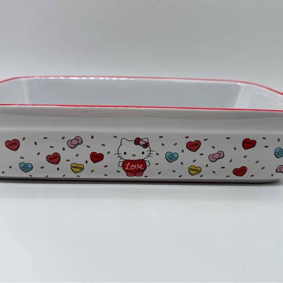 Sanrio Hello Kitty Valentine’s Love Hearts Rectangular Ceramic Baker - Picture 2 of 8